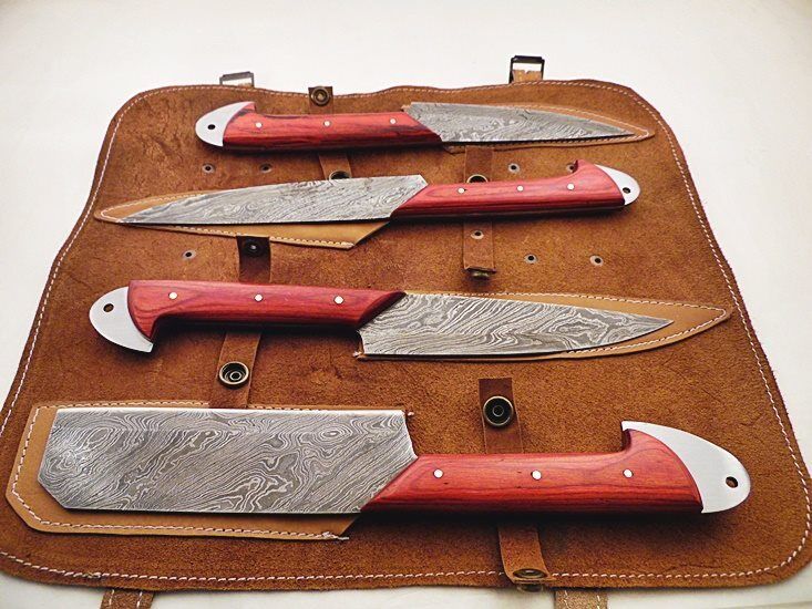 Damascus-Kitchen-Knives-set